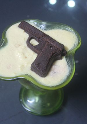 Foto principal de Flan de melocotón con fresas armado