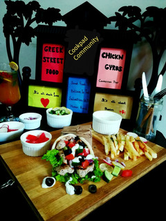 A picture of Chicken Gyros Street food of Greek.