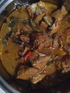 Foto resep Sayur tahu kacang kuah santan