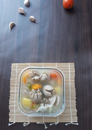 Foto resep Sayur Sop bakso simple