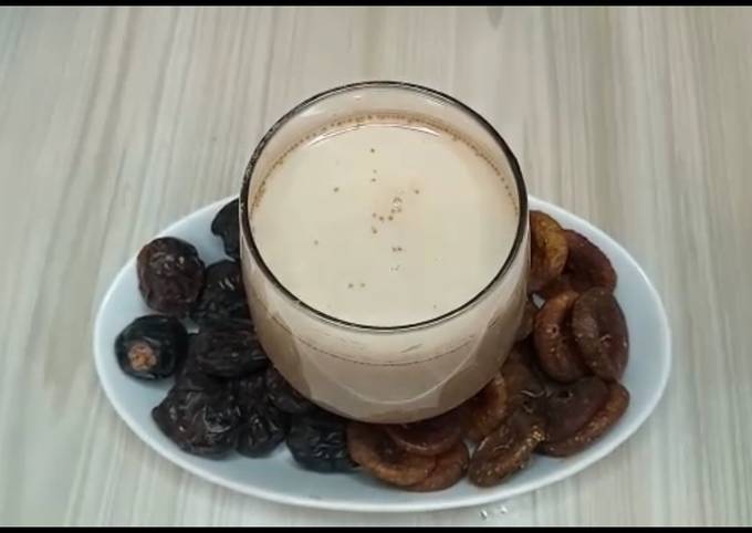 Date fig and chocolate milkshake