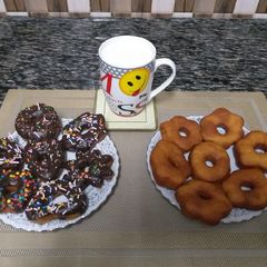 A picture of Eggless Doughnuts #Kids Contest.