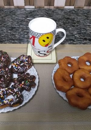 A picture of Eggless Doughnuts #Kids Contest.