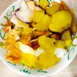 Labu Air Kuah Kuning dengan Lontong