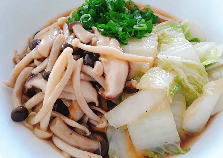 Mushroom Soy Udon Noodle Soup