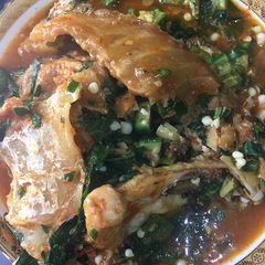 A picture of Fresh Okra soup.