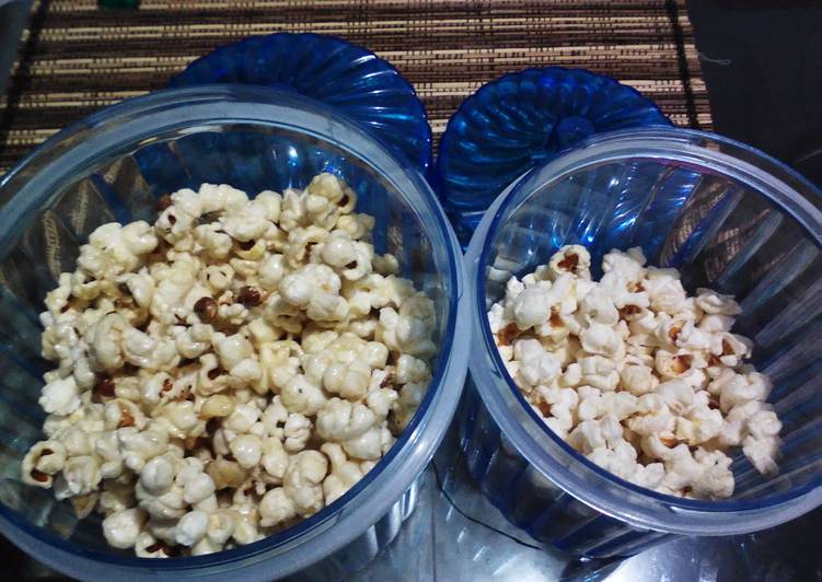 Popcorn Caramel dan Popcorn Asin