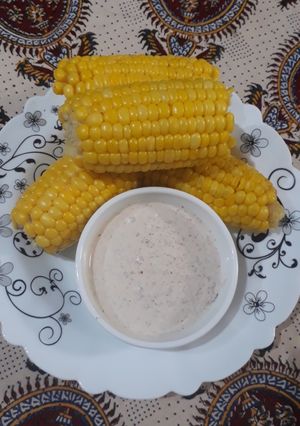 عکسی از دستور بلال آب پز با سس مخصوص من❤️