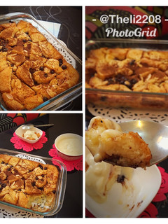 Foto resep Bread Puding with Vanila Sauce