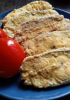 Фото Морской окунь в панировке из кукурузной муки.
