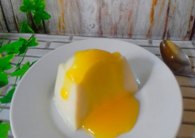 Resep Puding Tahu Vla Mangga Nutrisari Oleh Teh Agie Cookpad