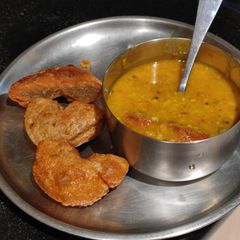 A picture of Dal Baati Churma.