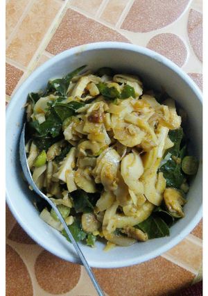 Foto resep Tumis bambu muda udang terong polong saus sambal