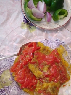 عکسی از دستور گوجه 🍅 بادمجان 🍆😋😋