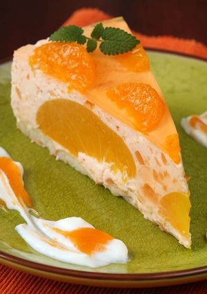 A picture of Mandarin Cheesecake.