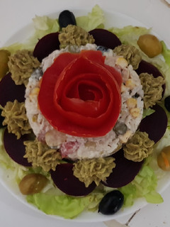 Una foto de Ensalada con arroz