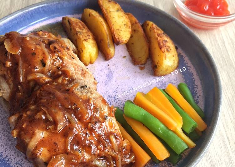 Bagaimana Bikin Tuna Steak with Potato Wedges! Anti Gagal