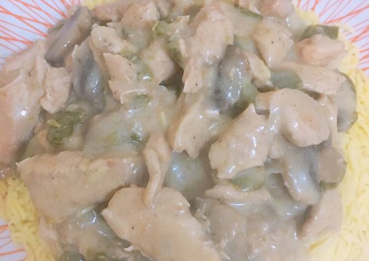 ستروغونوف مع الأرز