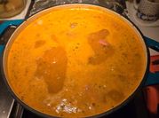 A picture of ham and bean soup
