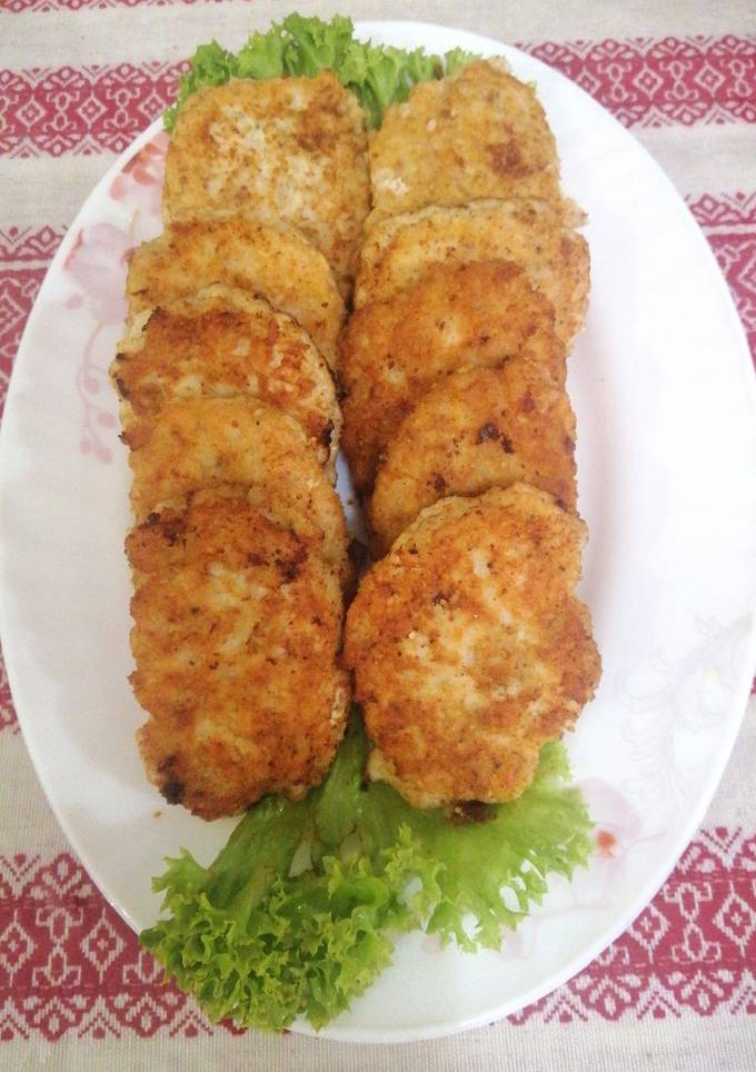 Котлети з ячки та курячого філе