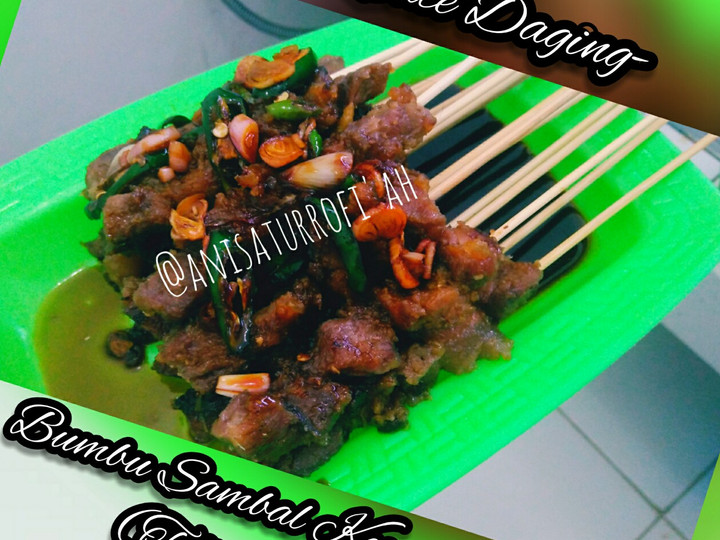 Cara Memasak Daging Protein Hewani~Sate Daging Bumbu Kecap (Teflon) Enak Dan Mudah