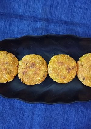 A picture of Kuttu sago cutlet.