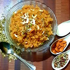 Moong dal halwa A picture of Moong dal halwa.