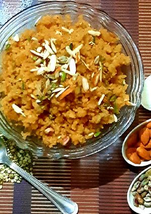 A picture of Moong dal halwa.