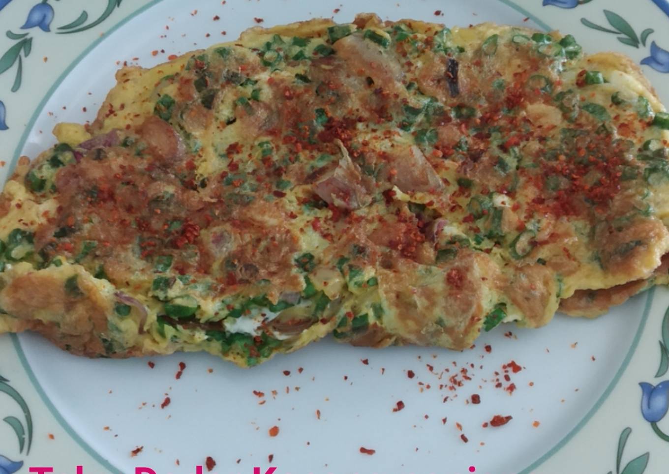 Telur dadar kacang panjang