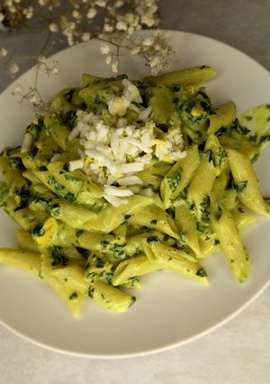 عکسی از دستور پاستا مرغ و اسفناج