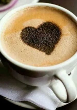 A picture of Heart Shape milk coffee.