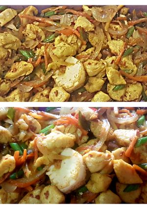 Foto resep Tumis tofu ayam kunyit