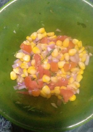 A picture of Instant corn chat.