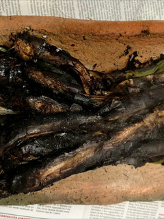 Una foto de Calçots a la brasa 🔥🔥🔥 🟨🟥🟨🟥🟨🟥🟨🟥🟨