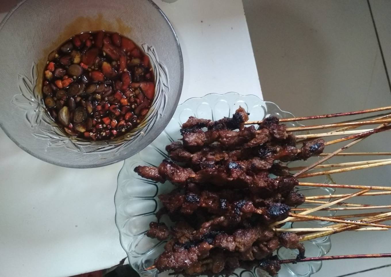 Sate sapi teflon bumbu kecap praktis