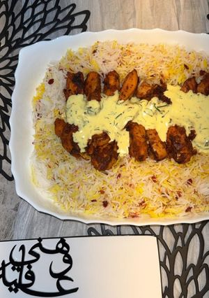 صورة لوصفة دجاج فارسي بكريمة الشبت والزعفران
