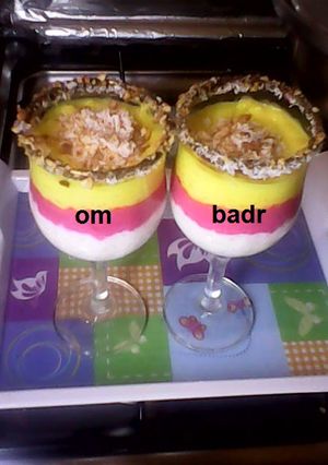 صورة لوصفة ارز باللبن الملون