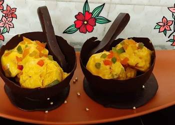 Easiest Way to Cook Yummy Mango Tutti Frutti Ice Cream In Chocolate Bowls