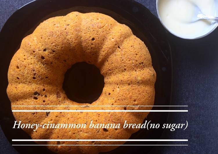Honey-cinnamon banana bread(no sugar)