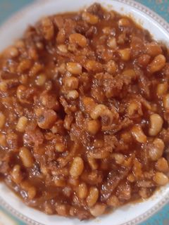 عکسی از دستور خوراک لوبیا چشم بلبلی و گوشت چرخ کرده