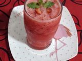 سموذي البطيخ والفراولة🍓🍉