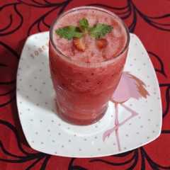 سموذي البطيخ والفراولة🍓🍉-レシピのメイン写真