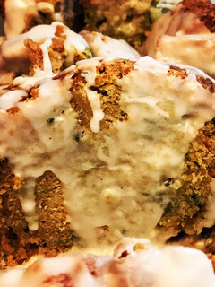 A picture of Zucchini Lemon Bread with Lemon Glaze.