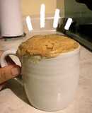 Mug cake de mantequilla de cacahuate KETO gluten free en 5 minutos sin horno de gas