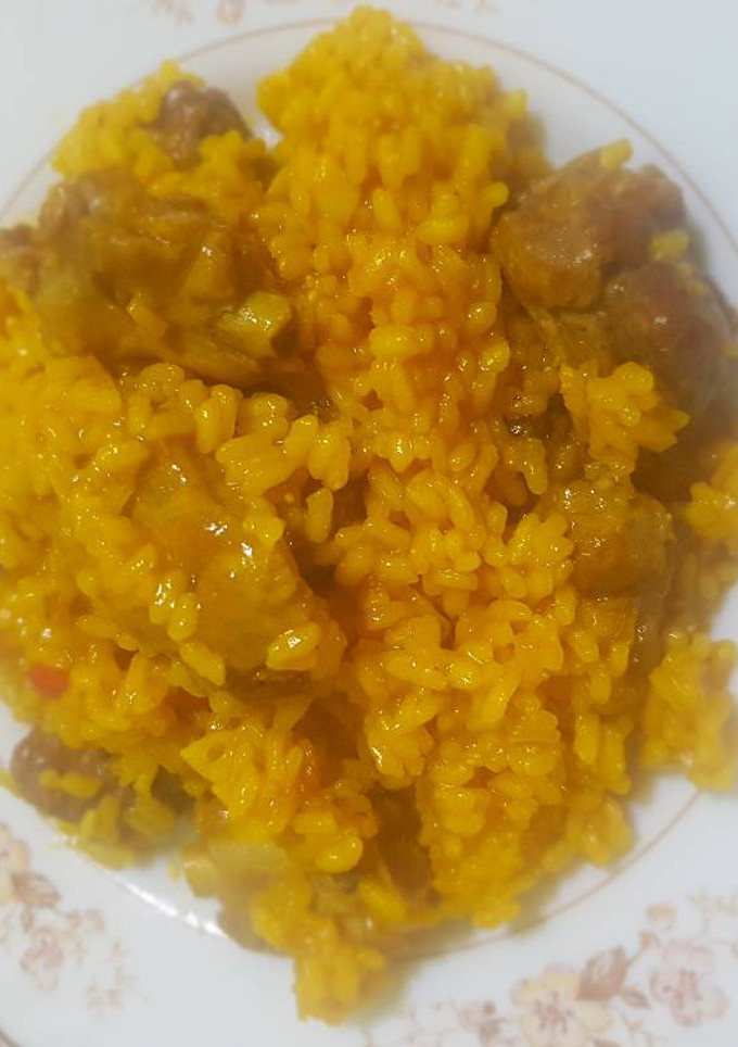 Una foto de Arroz con costillas