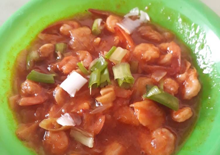 Resep Udang asam manis pedas Anti Gagal