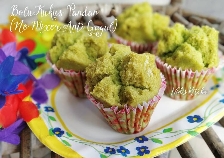 Resep Bolu Kukus Pandan (No mixer anti gagal) Anti Gagal