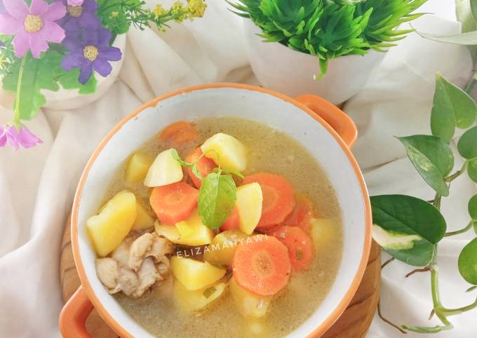 Resep Dan Cara Membuat Sayur Sop Sederhana Balungan Tulang Ayam Gurih