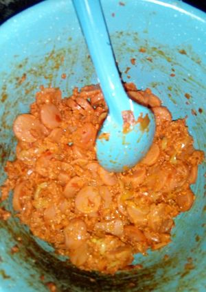 Una foto de Salchichas con chorizo