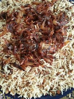 صورة لوصفة المجدرة بالأرز